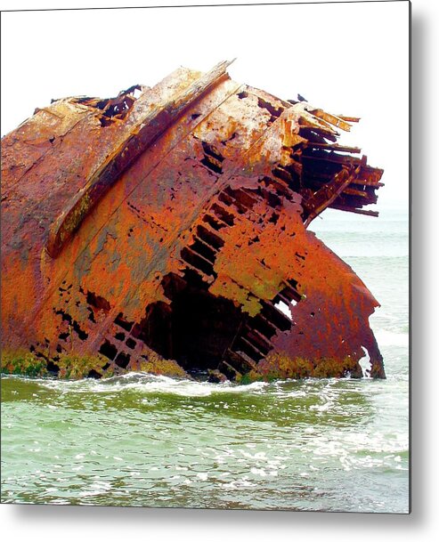  Metal Print featuring the photograph Sunken Ship Baja Mexico 2008 by Leizel Grant