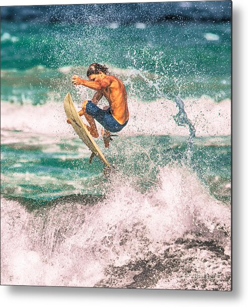 Beach Metal Print featuring the photograph Surfer Air by Eye Olating Images