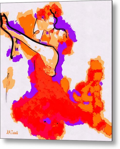Ballet Metal Print featuring the digital art Tango Passionate Colorfull by Humphrey Isselt