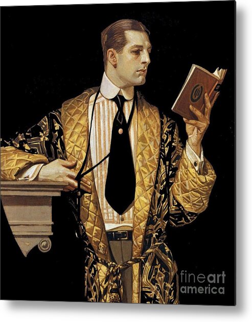 Joseph Christian Leyendecker Metal Print featuring the painting The Businessman by MotionAge Designs