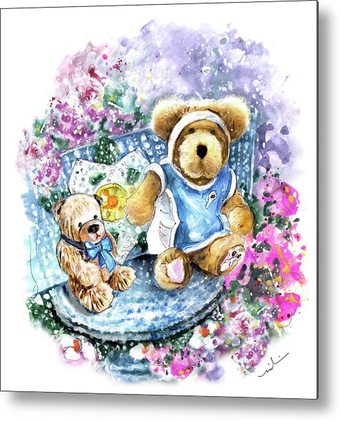Truffle Mcfurry Metal Print featuring the painting Winnie Wimbledon In Thirsk by Miki De Goodaboom