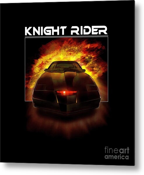 Movie Metal Print featuring the digital art Knight Rider #1 by David Michael Hasselhoff