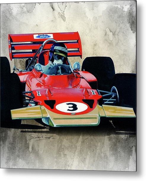 Art Metal Print featuring the painting 1970 Lotus 72 by Simon Read