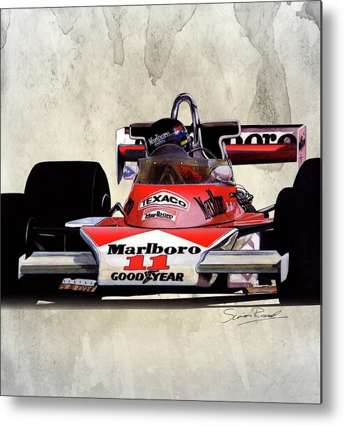 Art Metal Print featuring the painting 1976 McLaren M23 by Simon Read