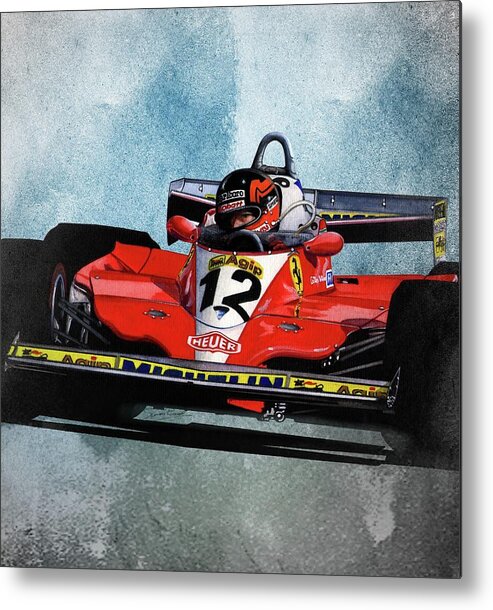 Art Metal Print featuring the painting 1978 Ferrari 312T3 by Simon Read