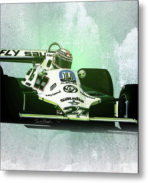 Art Metal Print featuring the painting 1980 Williams FW07B by Simon Read