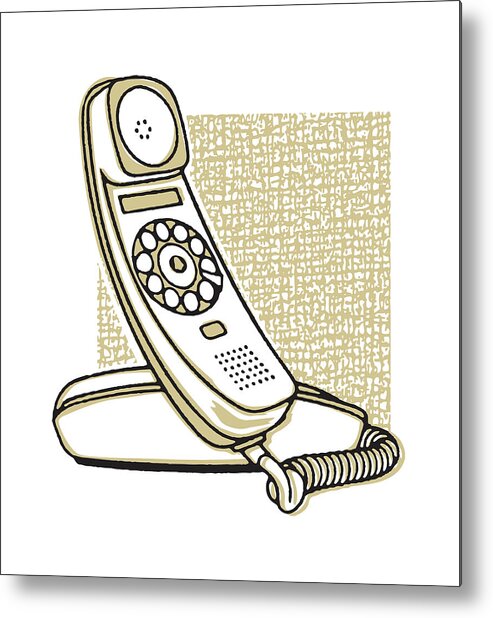 Campy Metal Print featuring the drawing Rotary Telephone #47 by CSA Images
