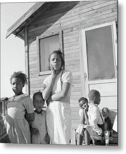 African American Metal Print featuring the photograph African-american Family In California, 1939 by Dorothea Lange