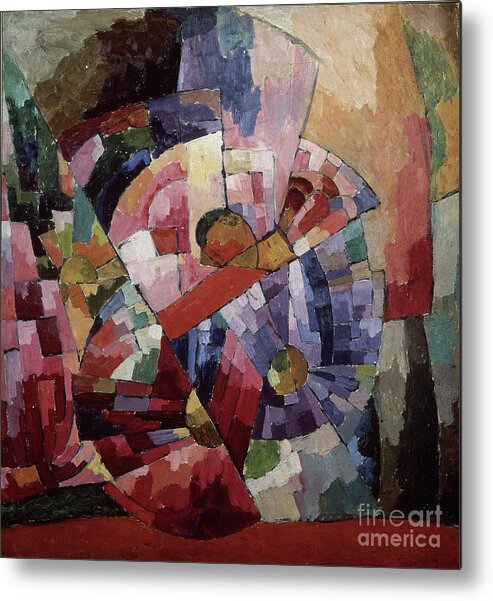 Oil Painting Metal Print featuring the drawing Asters, 1913. Artist Lentulov by Heritage Images