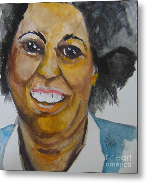 Toni Morrison Metal Print featuring the painting Beloved Queen Toni by Saundra Johnson