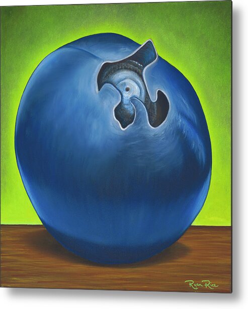 Blueberry Pi Metal Print featuring the painting Blueberry Pi by Ryan Rice Fine Art