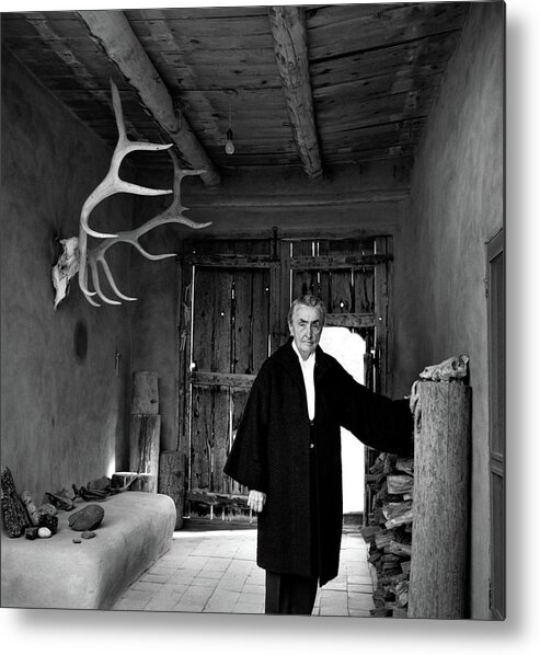 #new2022vogue Metal Print featuring the photograph Georgia O'keeffe At Her Abiquiu Home by Cecil Beaton