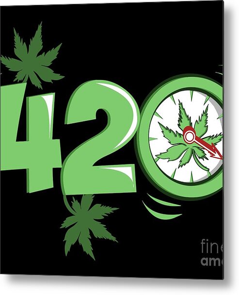 Culture Metal Print featuring the digital art Its 420 Time by Mister Tee