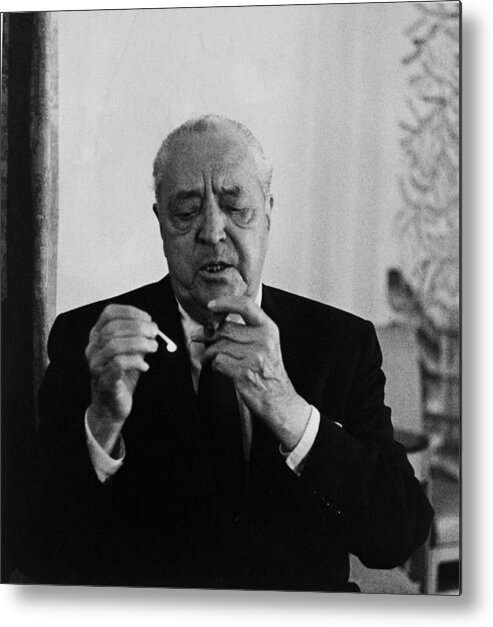 Looking Metal Print featuring the photograph Ludwig Mies Van Der Rohe by Chicago History Museum