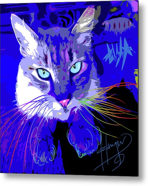 Dizzycats Metal Print featuring the painting pOpCat Timmy by DC Langer