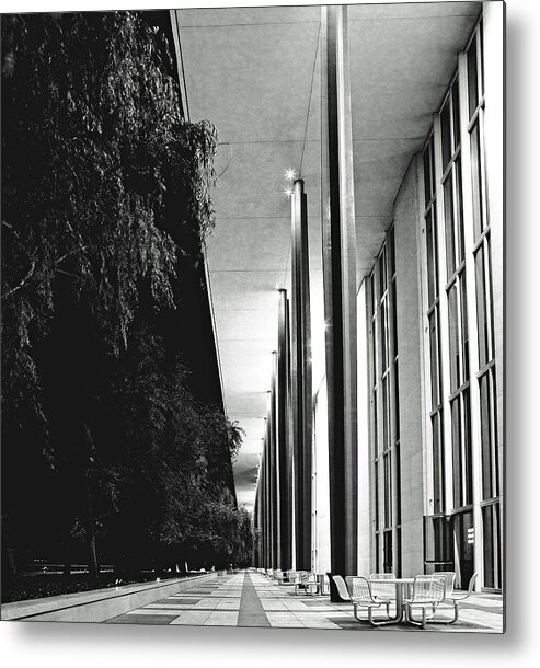 Fine Art Metal Print featuring the photograph River Terrace, Kennedy Center by Steve Ember