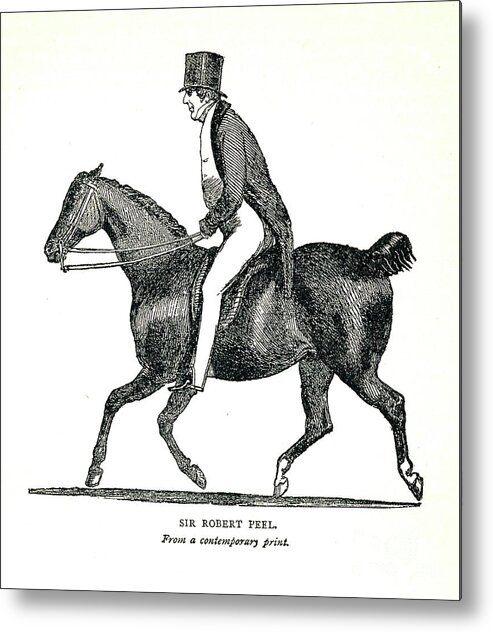 Horse Metal Print featuring the drawing Sir Robert Peel, 1788-1850, British by Print Collector