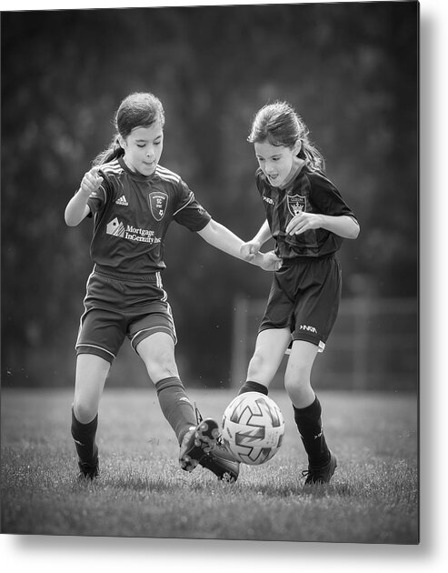 Sports Metal Print featuring the photograph Soccer Girls by Li Jian