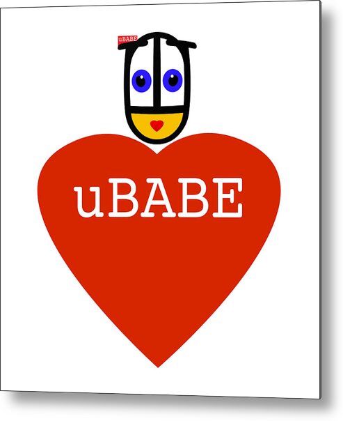 Ubabe Metal Print featuring the digital art uBABE Love by Charles Stuart