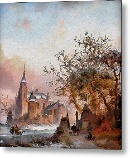 Paint Metal Print featuring the painting Winter magic 2 by Nenad Vasic