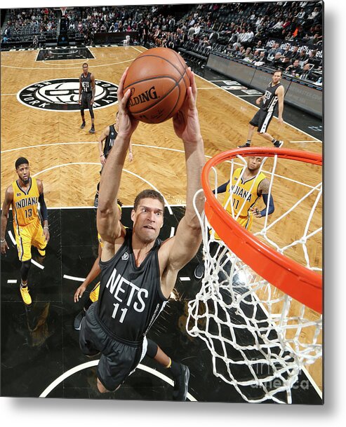 Brook Lopez Metal Print featuring the photograph Brook Lopez by Nathaniel S. Butler