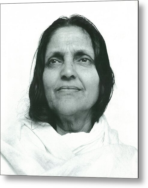 Ananda Metal Print featuring the photograph Anandamayi Ma - Face by attributed to Richard Lannoy