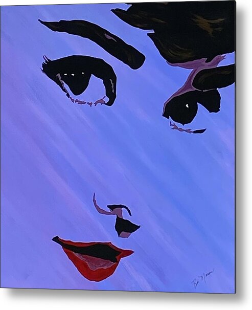  Metal Print featuring the painting Audrey Hepburn by Bill Manson