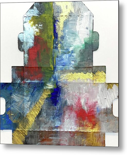 Unfolded Box Metal Print featuring the painting Box III by David Euler
