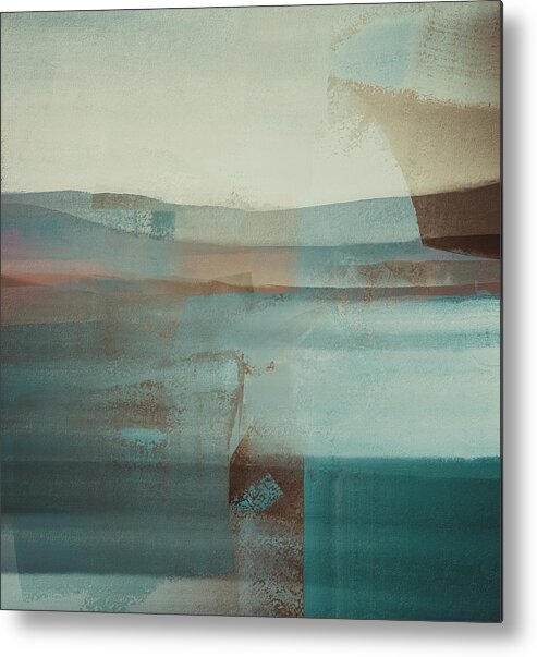 Abstract Metal Print featuring the painting Calmness - Neutral Color Tones Modern Abstract Painting by iAbstractArt