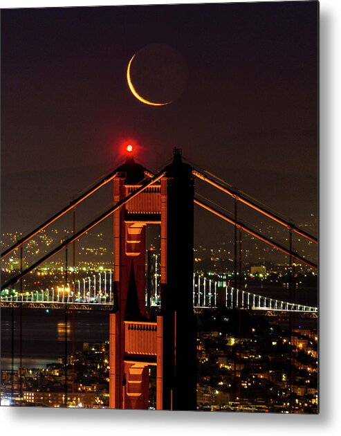  Metal Print featuring the photograph Crescent Lineup by Louis Raphael