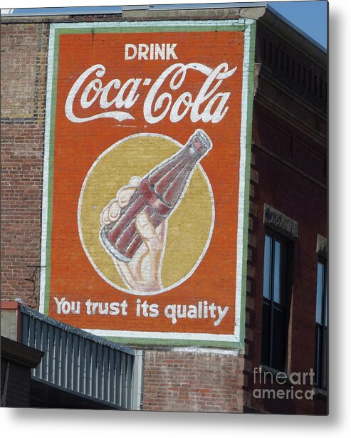 Mural Metal Print featuring the photograph Drink Coca-Cola Mural by Charles Robinson