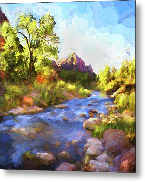 Zion Metal Print featuring the photograph Early Morning Sunrise Zion N.P. X102 by Rich Franco