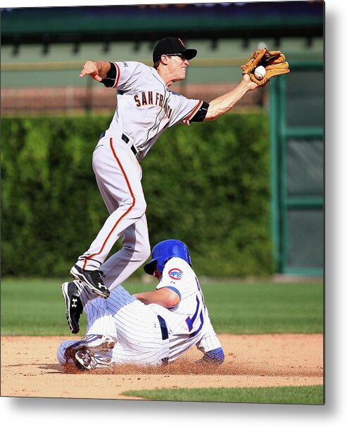 People Metal Print featuring the photograph Kelby Tomlinson and Kris Bryant by Jonathan Daniel