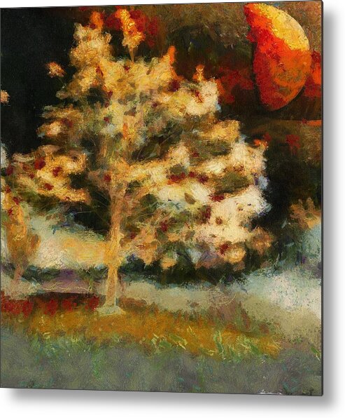 Night Metal Print featuring the mixed media Late Summer Night by Christopher Reed