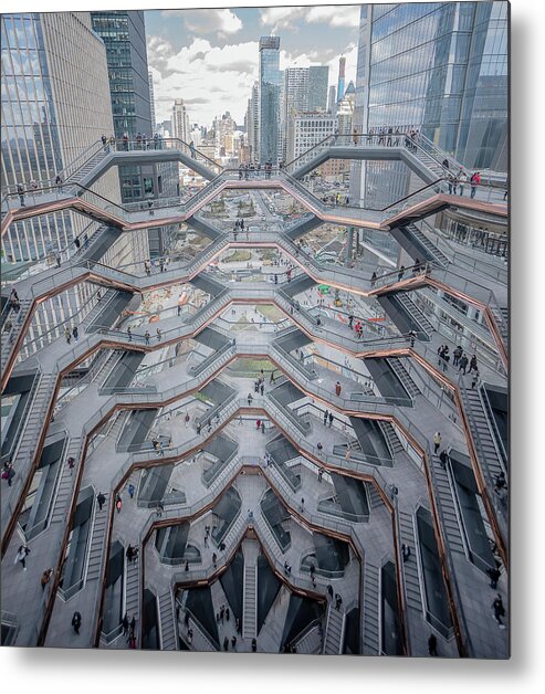 New York City Metal Print featuring the photograph Looking Uptown from Hudson Yards by Sylvia Goldkranz
