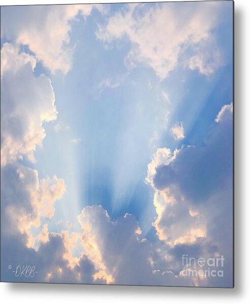 Clouds Metal Print featuring the photograph Love in the Clouds #3 by Dorrene BrownButterfield