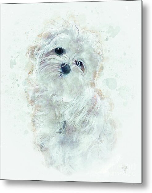 Animal Metal Print featuring the digital art Puppy Love by Lois Bryan