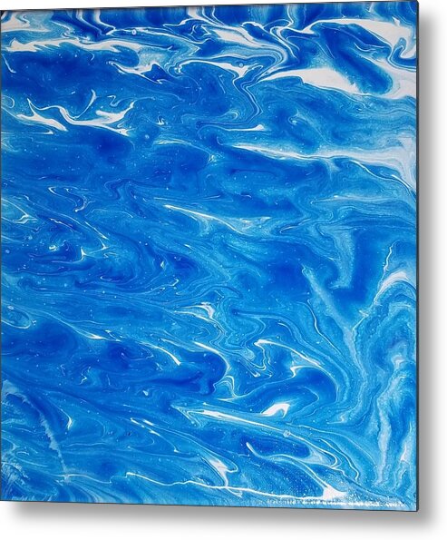 Abstract Metal Print featuring the painting Ice by Pour Your heART Out Artworks