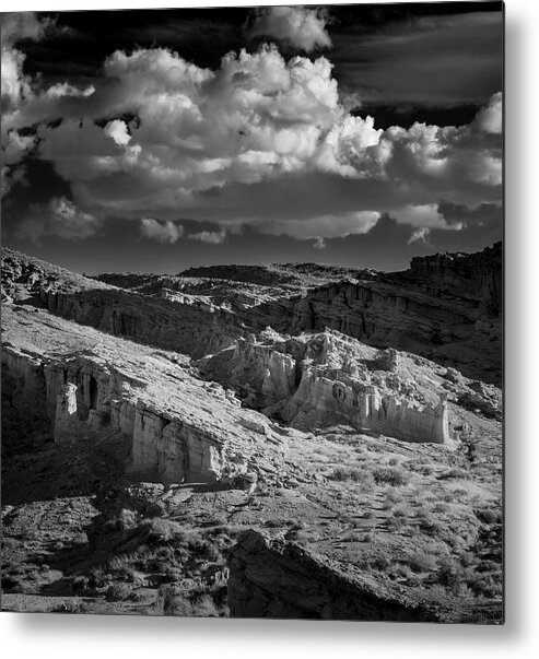 Landscape Metal Print featuring the photograph Storm Across the Desert by Grant Sorenson