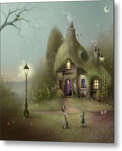 Fantasy House Metal Print featuring the painting The Toadstool by Joe Gilronan