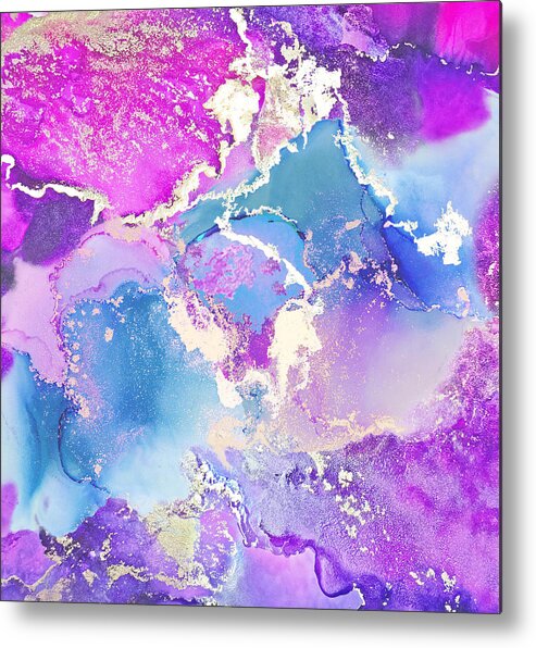 Magenta Metal Print featuring the digital art Uplifting by Linda Bailey