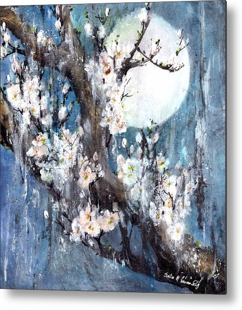 White-plum Metal Print featuring the painting White Plum by Charlene Fuhrman-Schulz