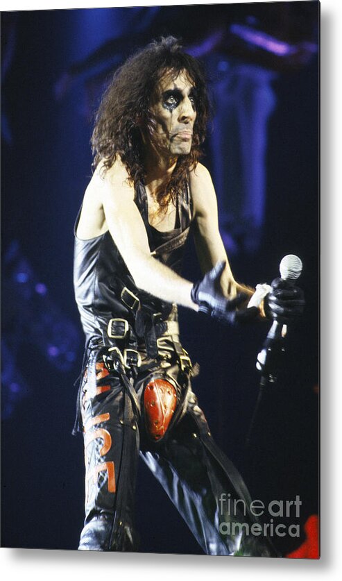 Alice Cooper Metal Print featuring the photograph Alice Cooper 1975 #1 by Chris Walter
