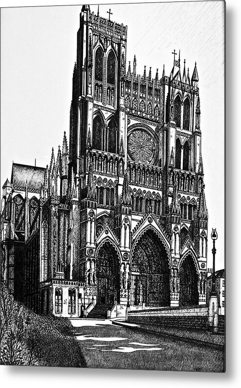 Greeting Cards Metal Print featuring the mixed media Cathedral #1 by Lori Miller