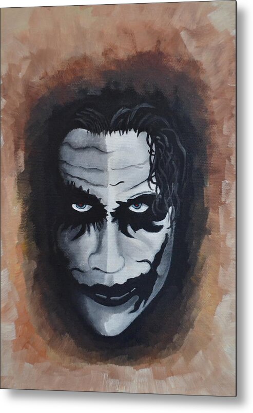 The Joker From Batman Metal Print featuring the painting Joker's Wild by Martin Schmidt