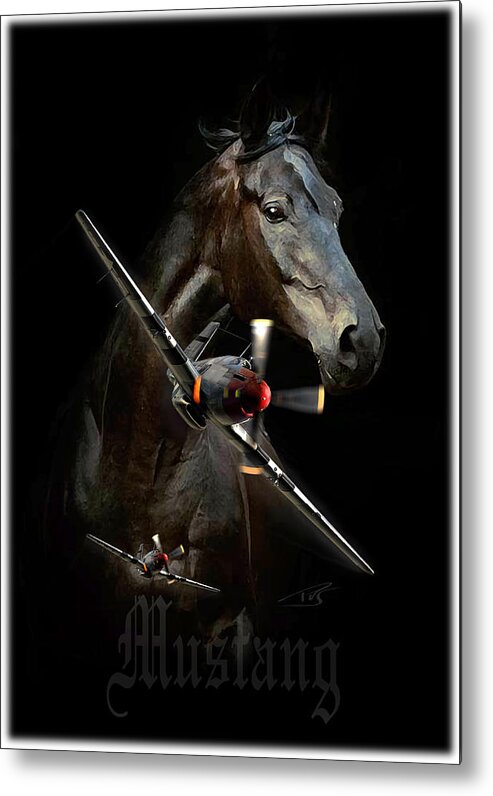 War Metal Print featuring the digital art Mustang #1 by Peter Van Stigt