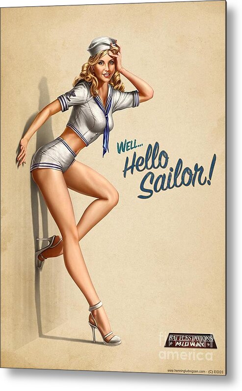 Pinup Metal Print featuring the photograph Pinup Girl #3 by Action