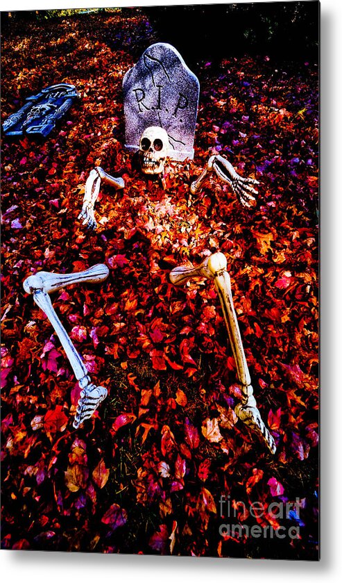 Body Metal Print featuring the photograph Skeleton Rising from the Dead #1 by Amy Cicconi