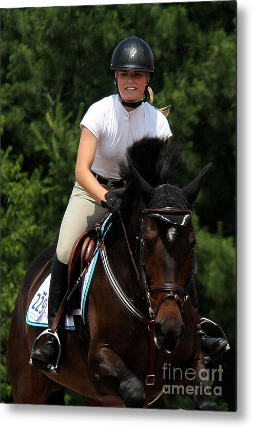 Equestrian Metal Print featuring the photograph Jumper50 #2 by Janice Byer