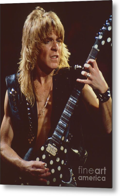 Randy Rhoads At The Cow Palace In San Francisco 1st Concert Of The Diary Tour Metal Print By Daniel Larsen